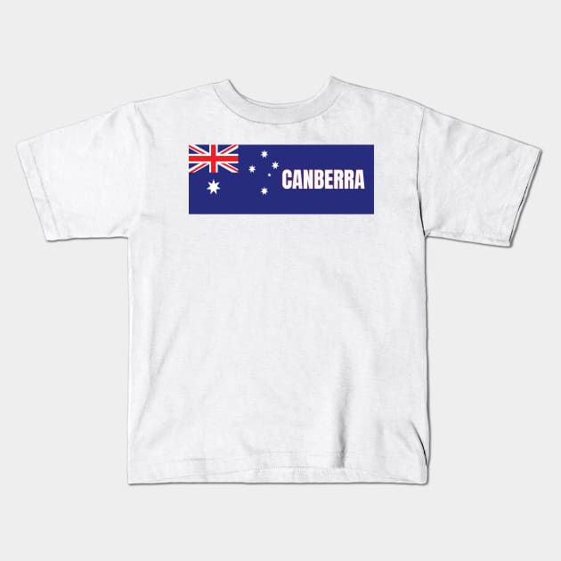 Canberra City in Australian Flag Kids T-Shirt by aybe7elf